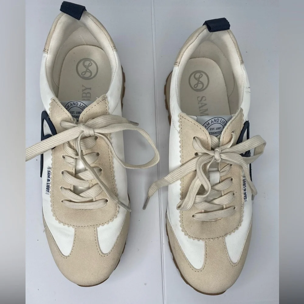 Sam & Libby Rowen Navy/White Sneakers. - Picture 8 of 9
